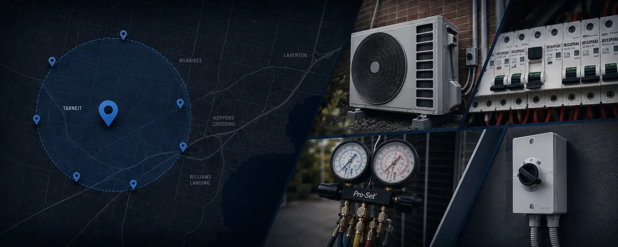 Vicwide Energy Solutions air conditioning electrical and refrigeration service areas across Melbourne