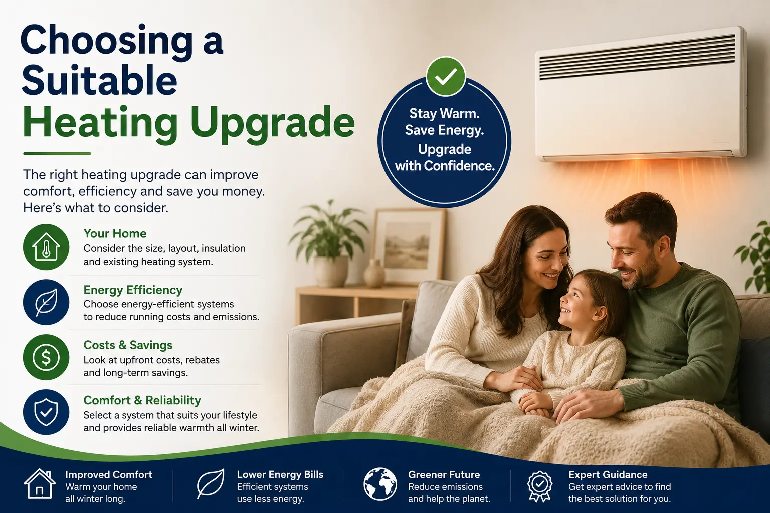 Energy-efficient heating and air conditioning upgrade