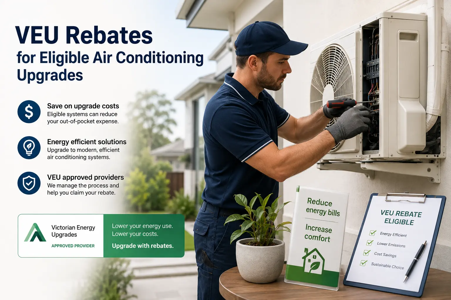 Air conditioning upgrade under Victorian Energy Upgrades